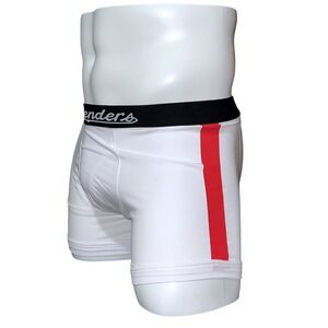 Contenders Mens Boxer Briefs Small White‎ Red Side Stripe Clay Featherweight NEW